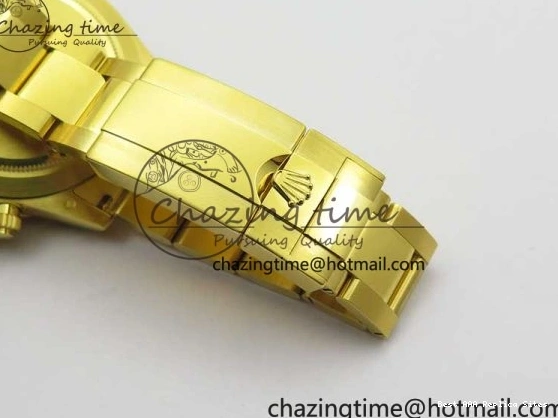 AAA Replica Watches and Daytona Noob YG Bracelet BestValue 904L SA Black Crystal Case Dial YG Best 1:1 2630 116508 Edition 0109